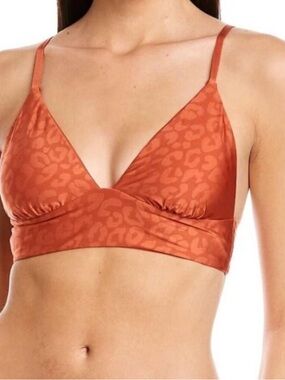 Citrus Clay Reversible Triangle Bikini Top - NWT - Size S
